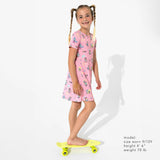 Skater Kitty Bamboo Girls' Long Sleeve Dress