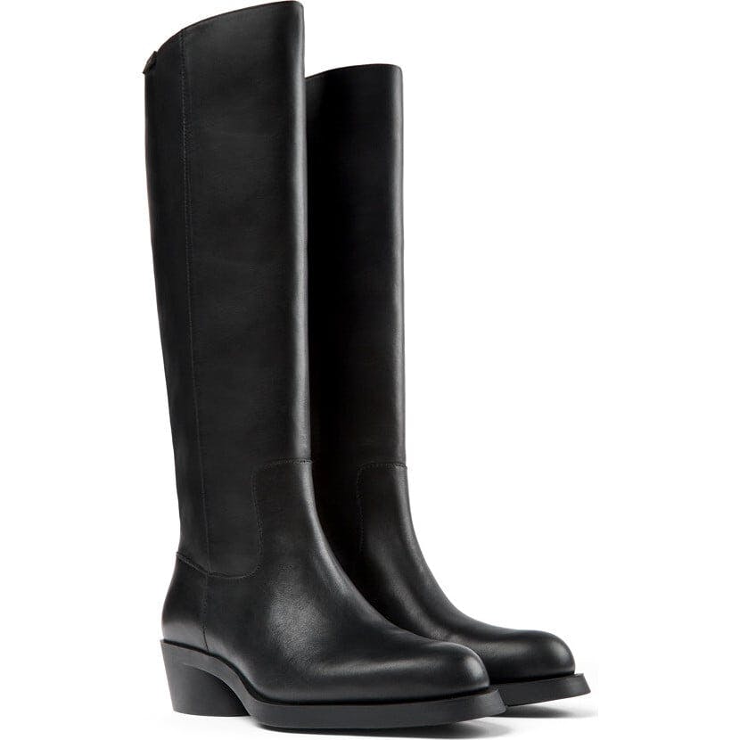 Women's Bonnie Leather Boots, Black