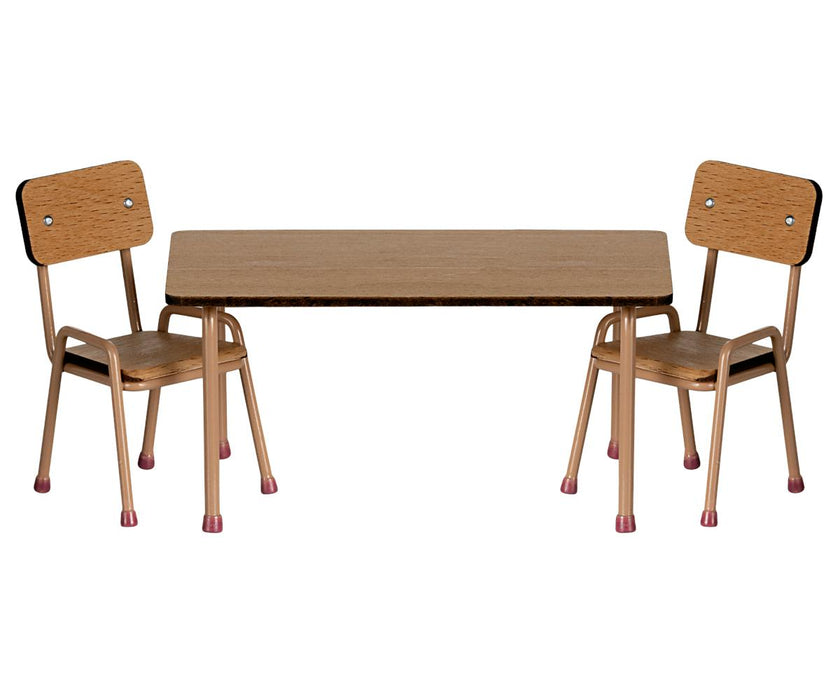 Table and chair set, Mouse - Dark powder
