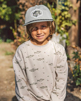 Gone Fishing Snapback Hat - Sage Twill