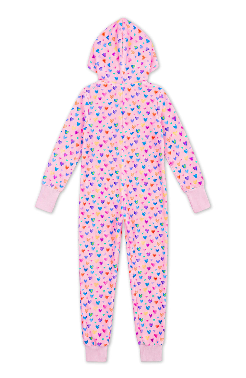 Cheerful Hearts Plush Jumpsuit