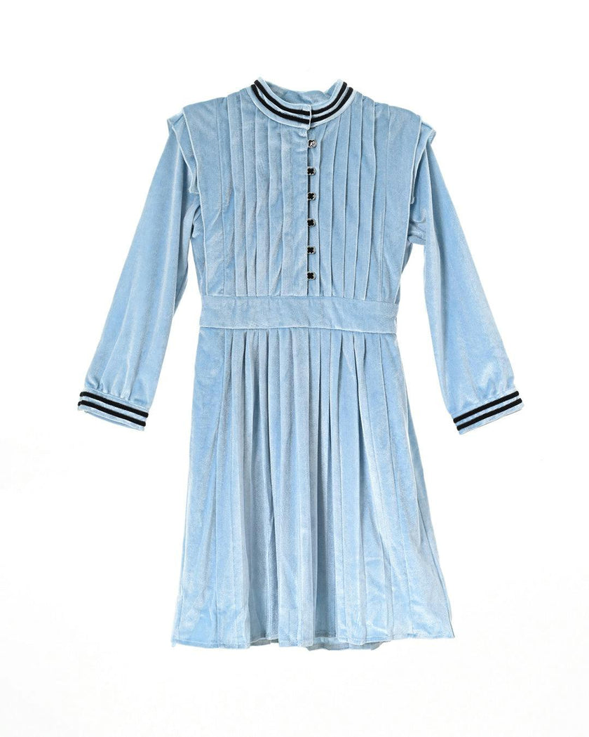 Vivienne dress (velvet sky blue)