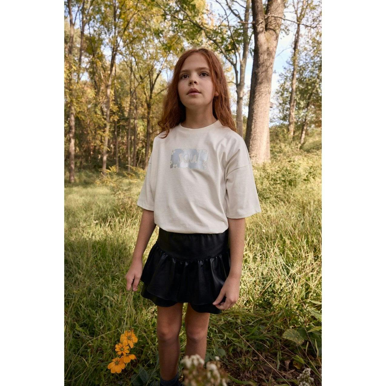 Relaxed Organic Cotton T-Shirt With SOW Print