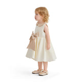Cream Elaria Petal Bow Gown