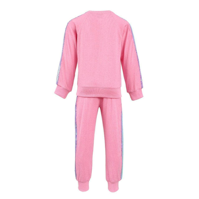 Pink Rainbow Sequin Set