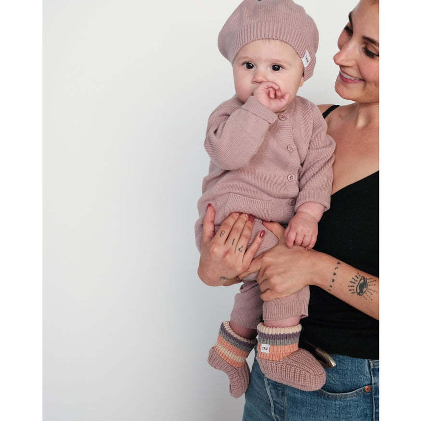 Chunky Ribbed Knit Round Neck Long Sleeve Fitted Romper