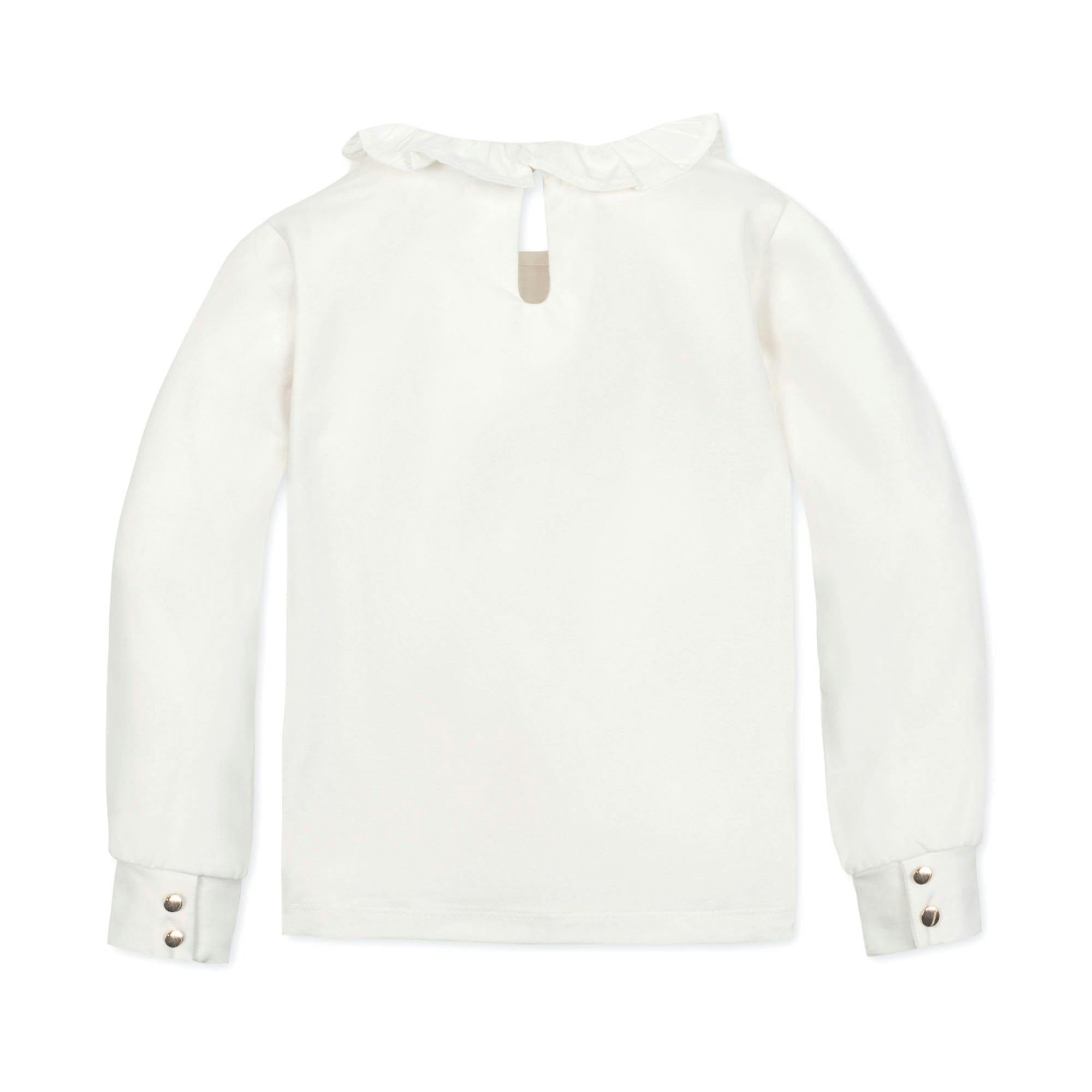 Organic Ruffle Collar Knit Top