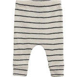 Abstract Striped Elastic Waistband Coconut Button Leggings