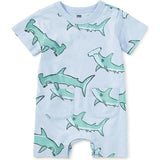 Double Pocket Baby Romper, Blue