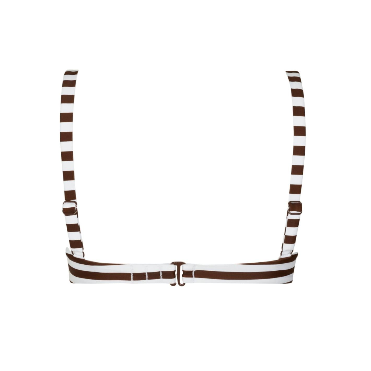 women's cocoa stripe cup bikini top