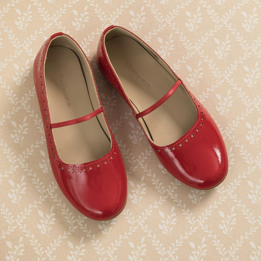 Sasha Ballet Flat | Red Leather
