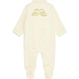 Velour Angel Wing™ Sleepsuit - Gold & Cream