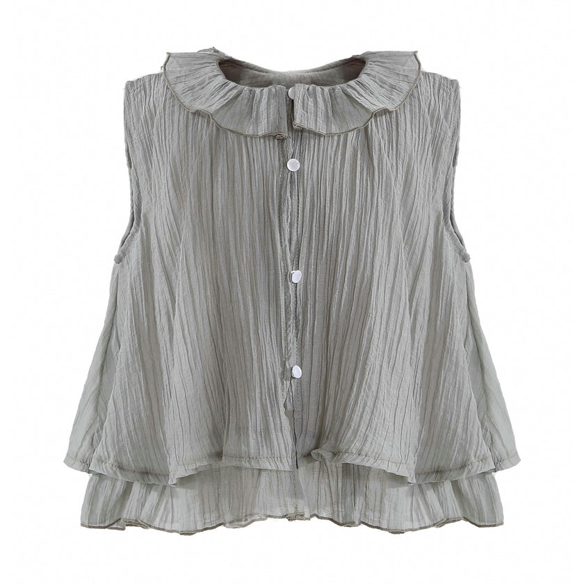 Gray Ruffle Pants Set