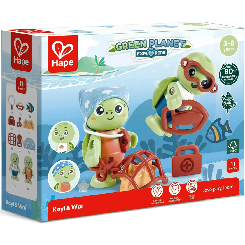 Hape: Kayl & Wai Set - 2 Articulated Toy Figurines