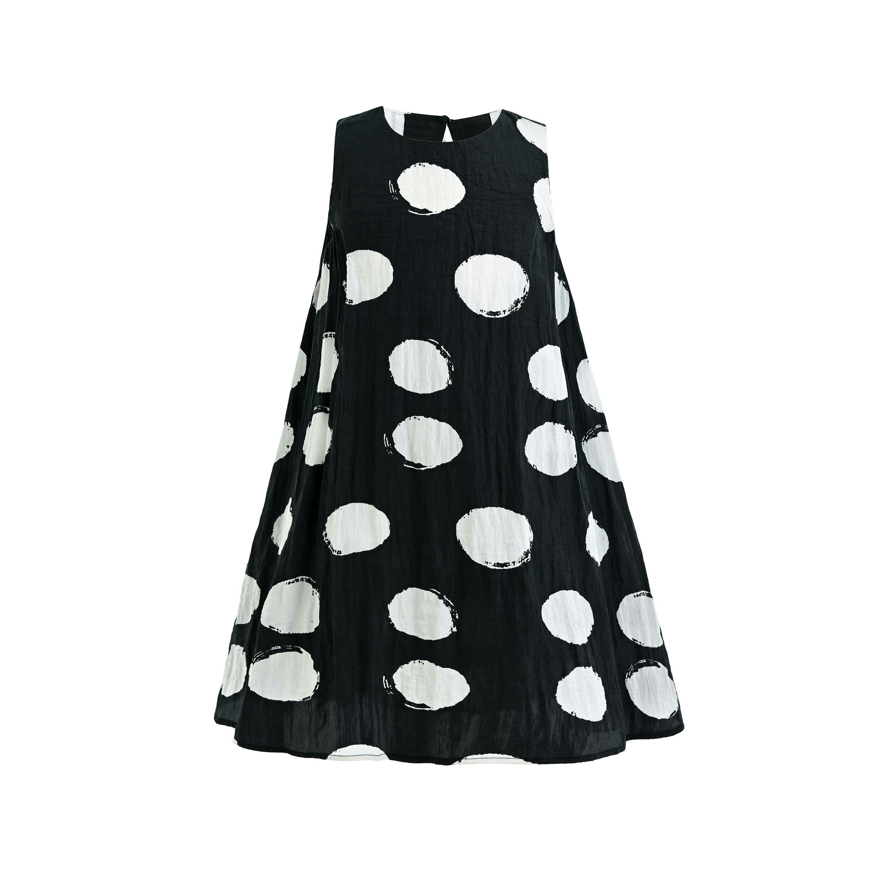 Polka Dot Sleeveless Dress