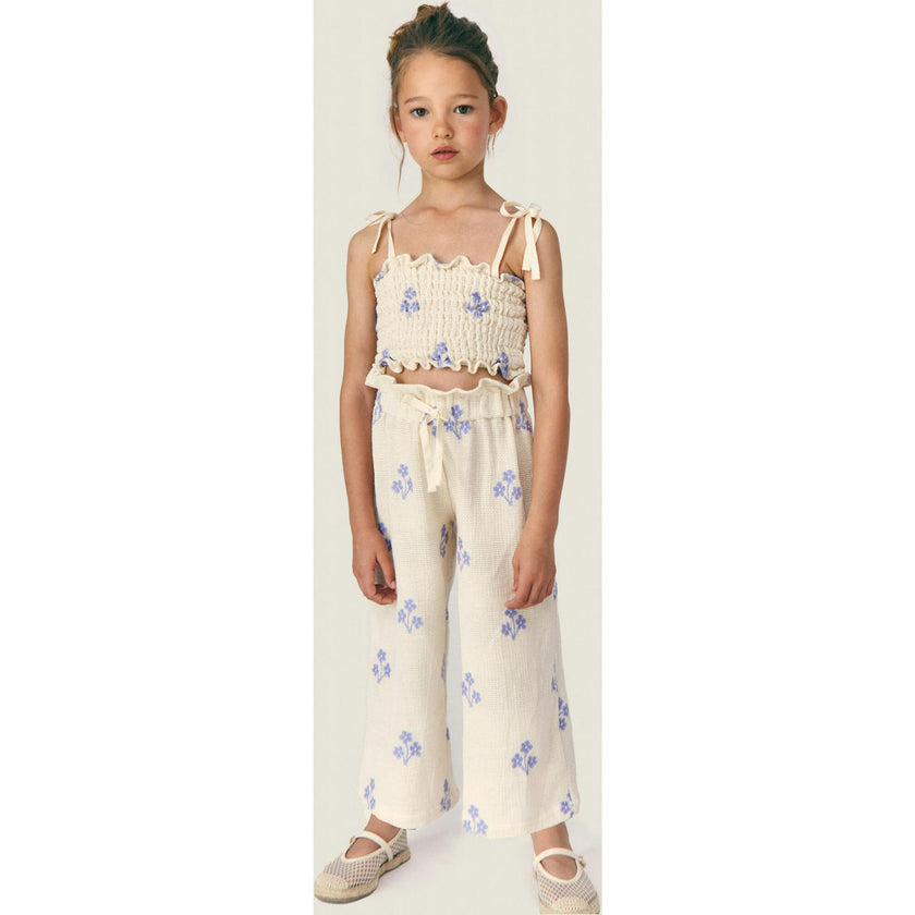 Mipounet SS26 Sandrine, Pant Ecru Blue