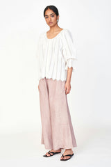 Seville Top in White Vine Eyelet