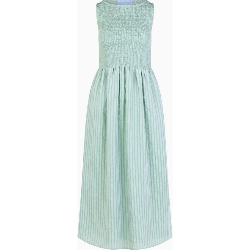 The Cosima Nap Dress - Black Tonal Seersucker