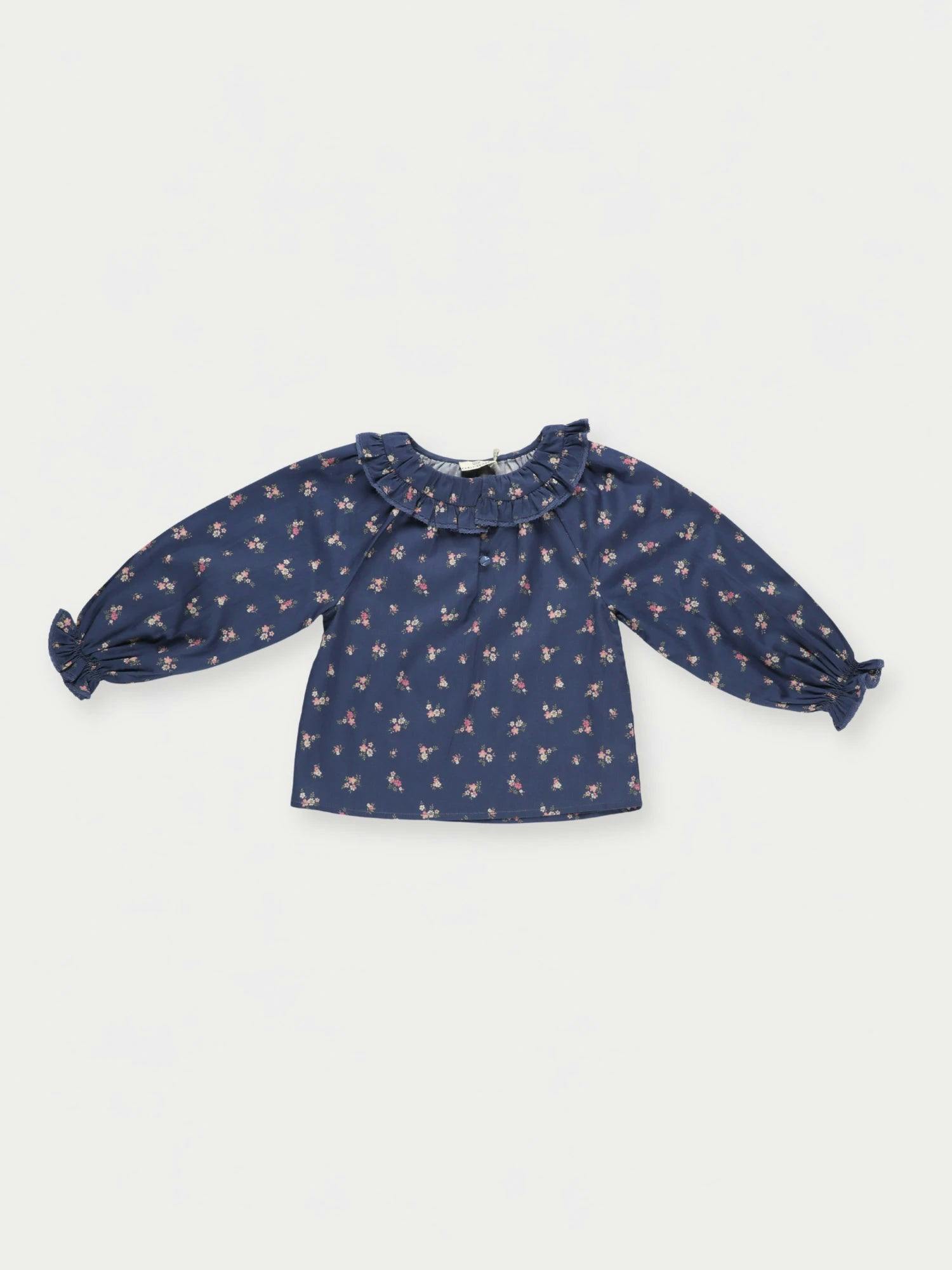 Cécile Blouse - Ditsy Bouquet Navy