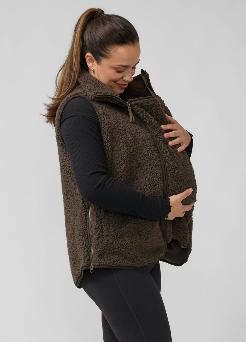 Sherpa Maternity Vest with Baby Carrier Insert