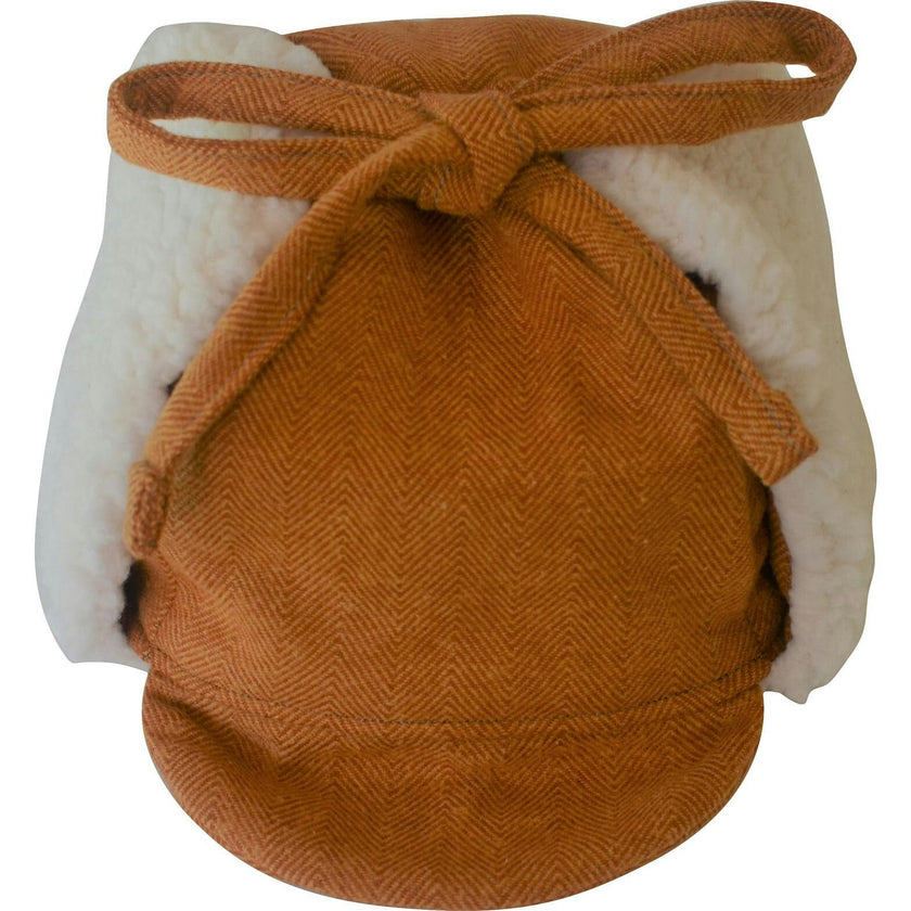 Winter Hat with Tie, Orange