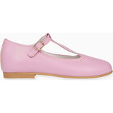 Lilac Leather Girl T-Bar Shoes