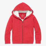 Kids teddy fleece-lined zip hoodie