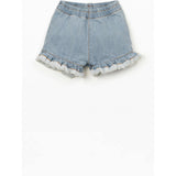 Frayed Hem Denim Shorts
