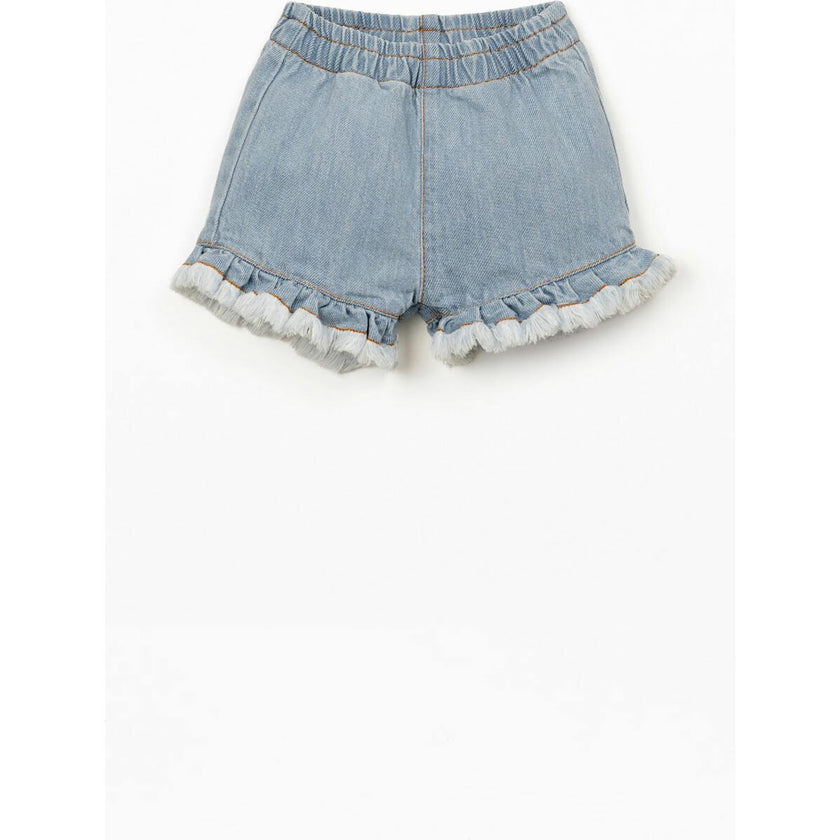 Frayed Hem Denim Shorts