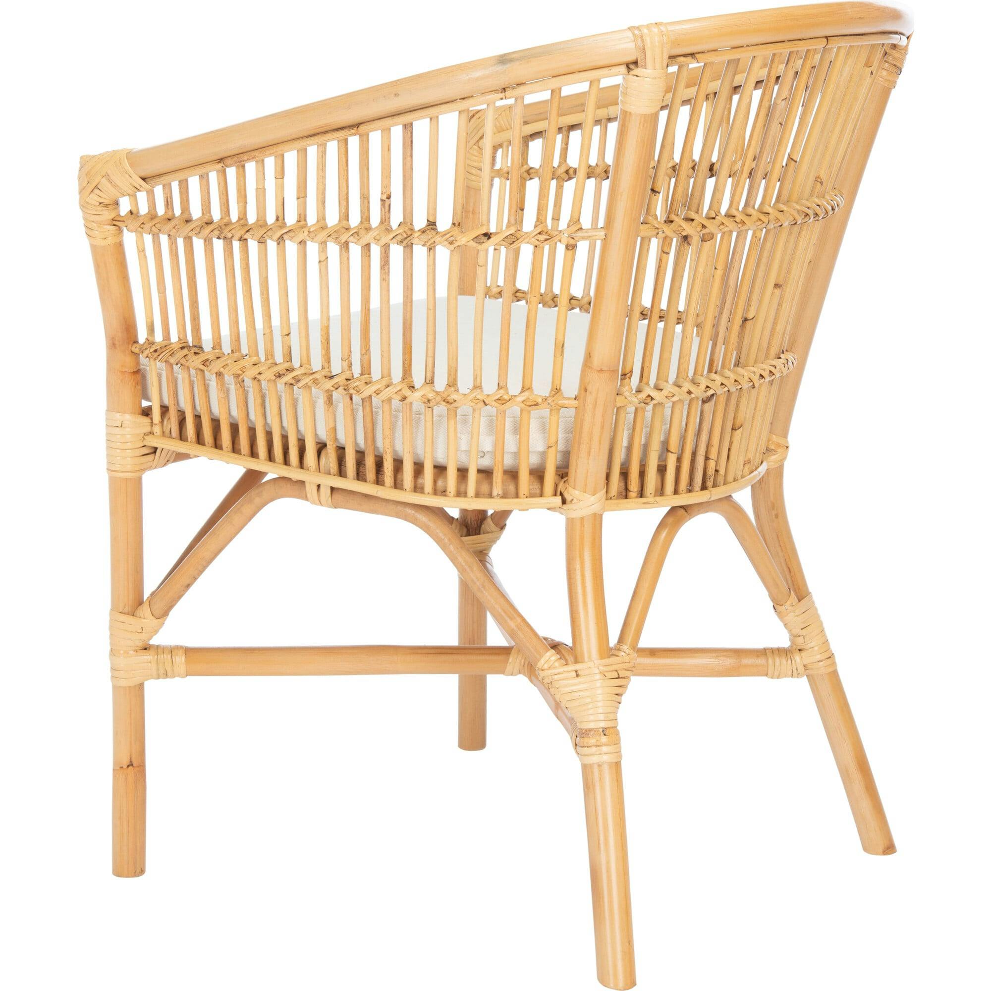 Olivia Rattan Accent Chair with Cushion