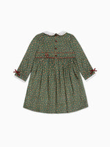 Green Floral Lilly Girl Dress