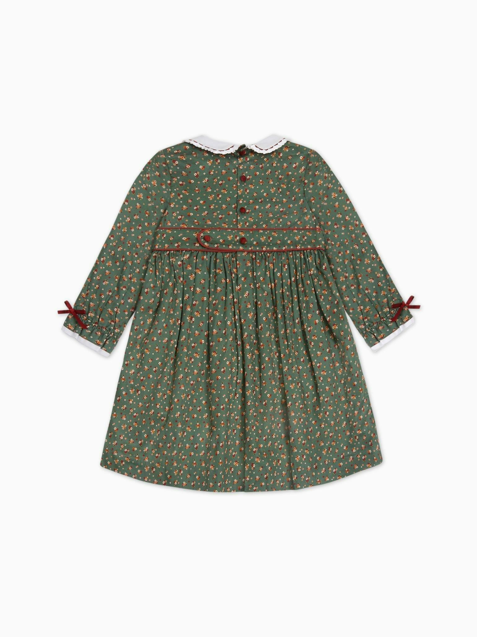 Green Floral Lilly Girl Dress