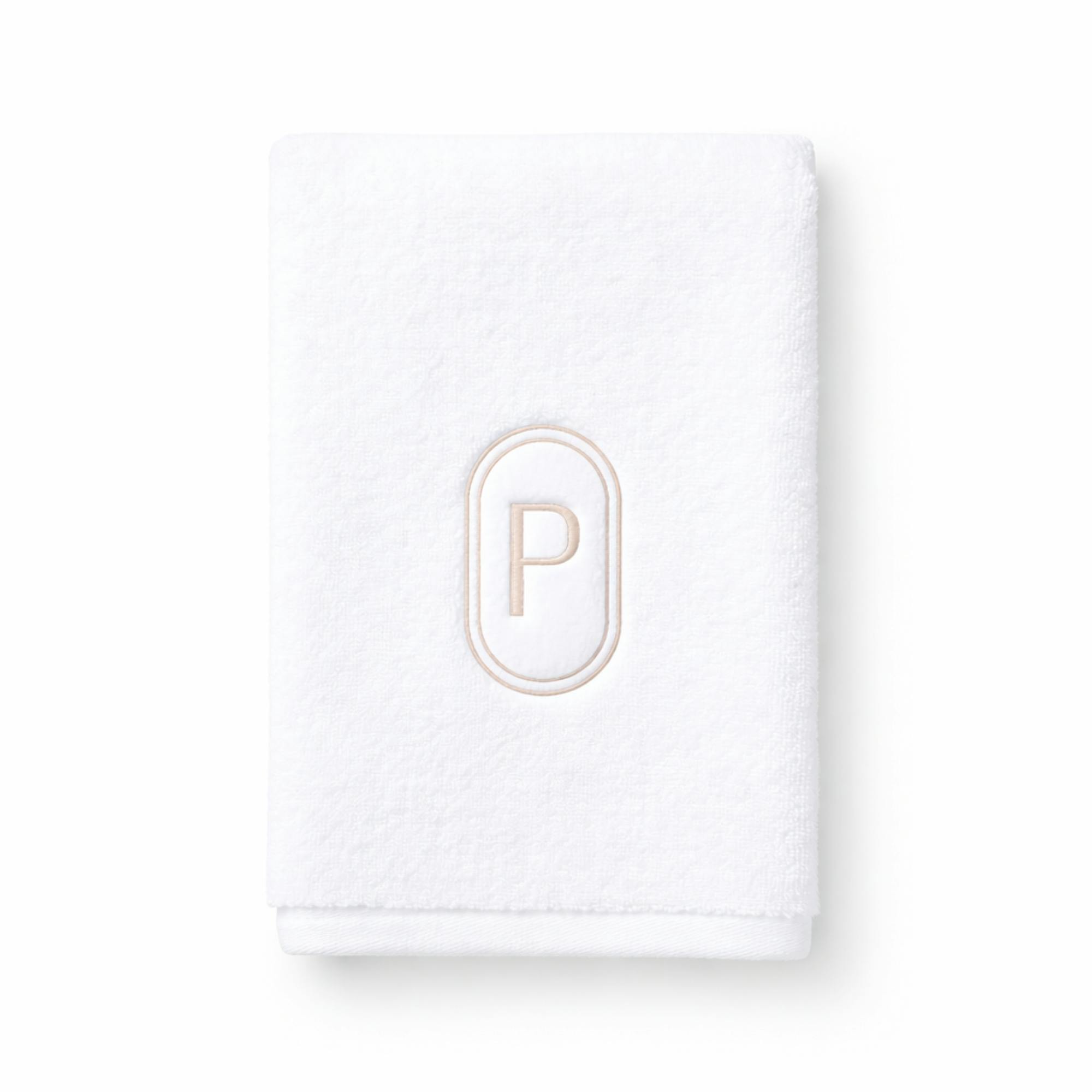 DH Oval Monogram Embroidered Fingertip Towel