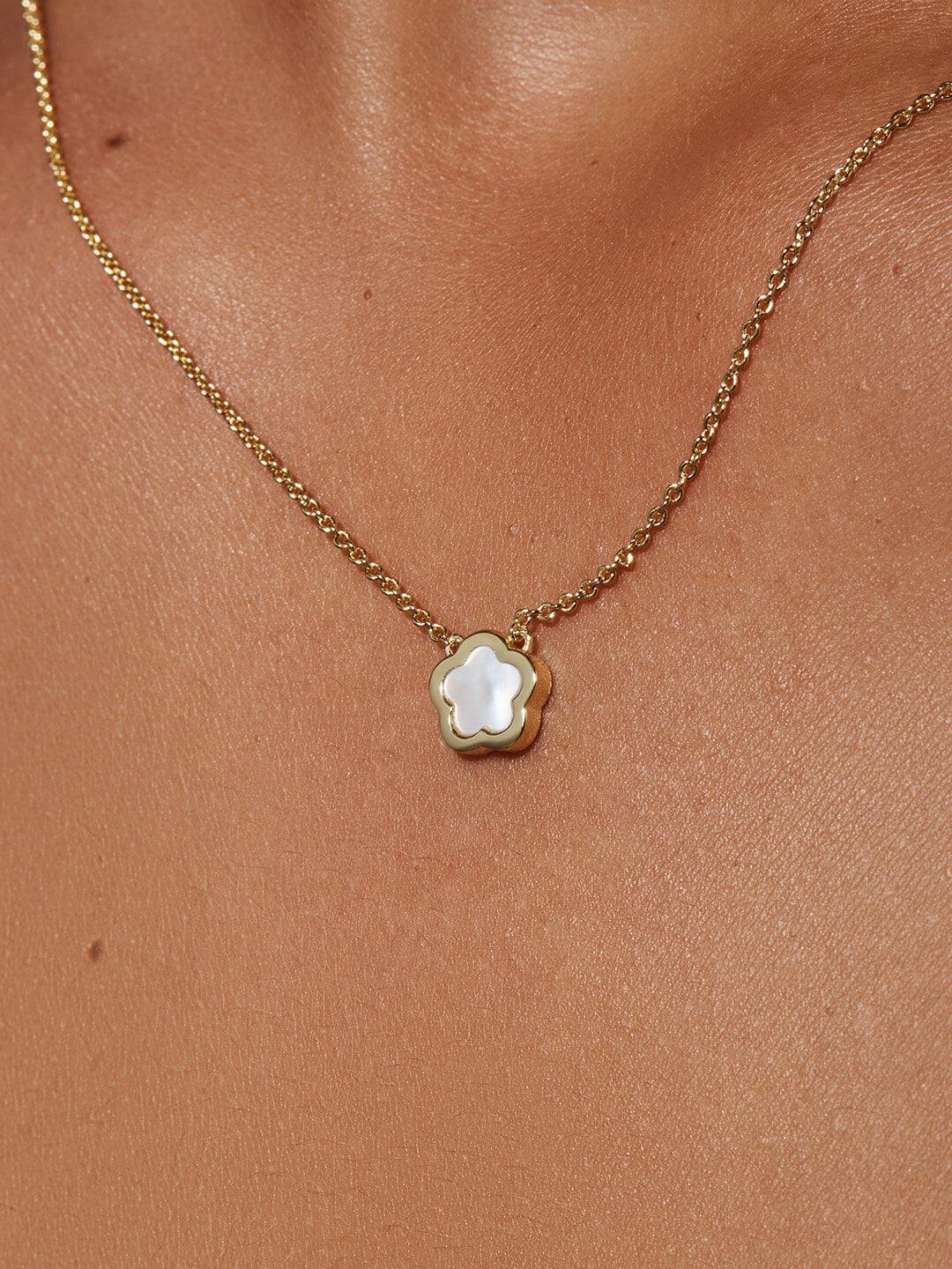 Mother of Pearl Inlay Flower Pendant - Saya