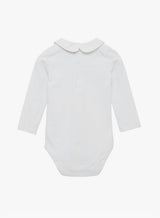 Baby Long-Sleeved Milo Bodysuit in White