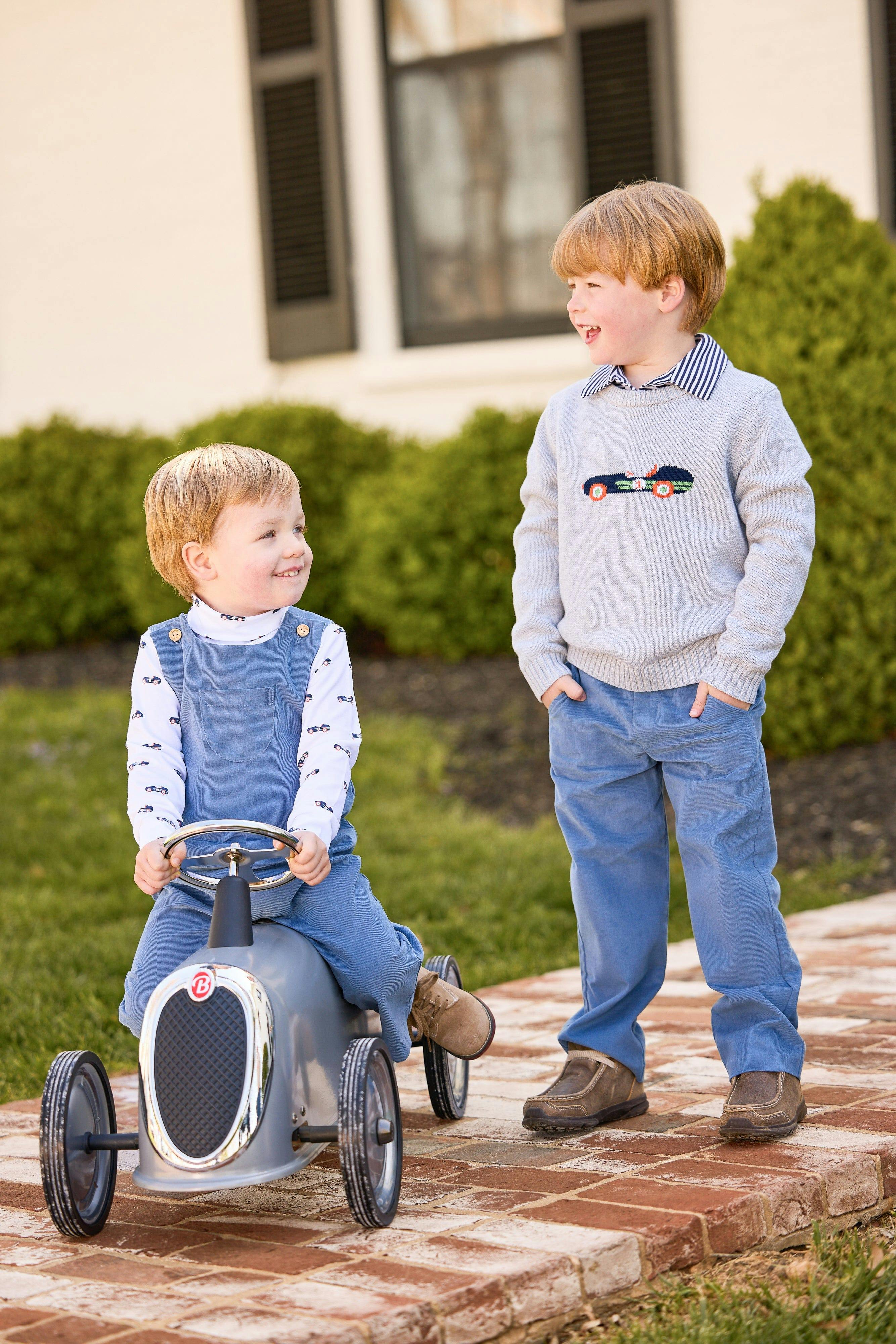 Pull On Pants - Stormy Blue Corduroy