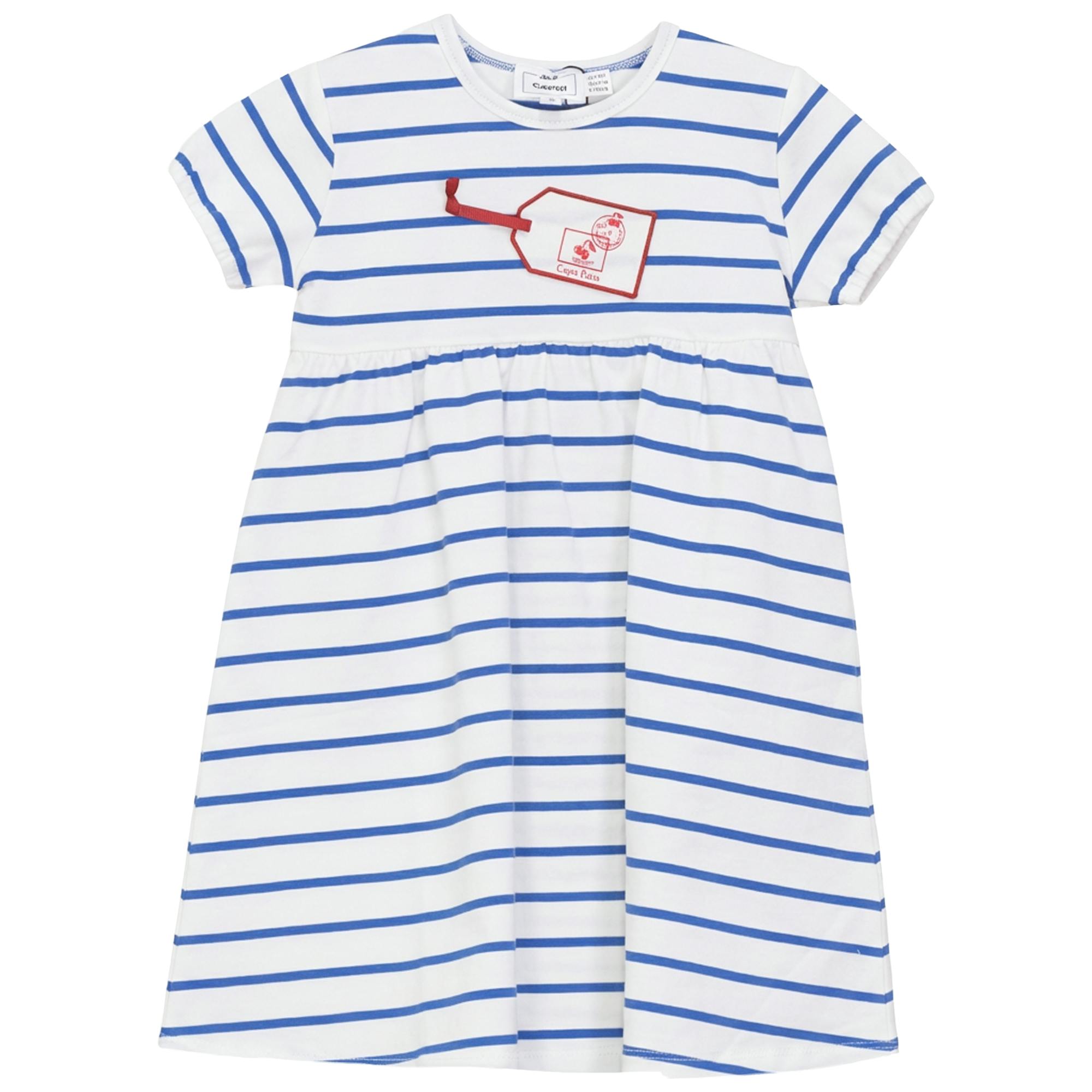Striped Tag Applique Dress