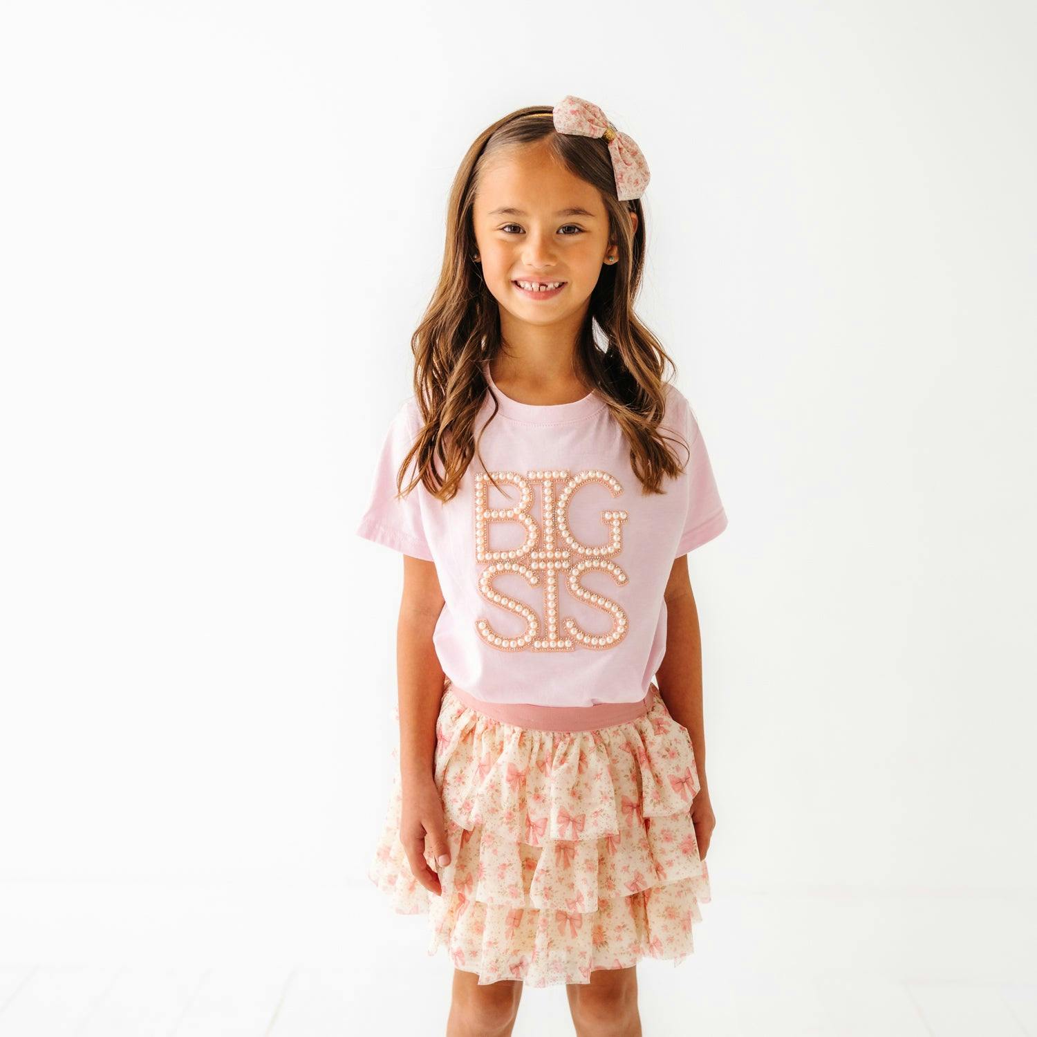Ditsy Floral Tulle Bow Headband