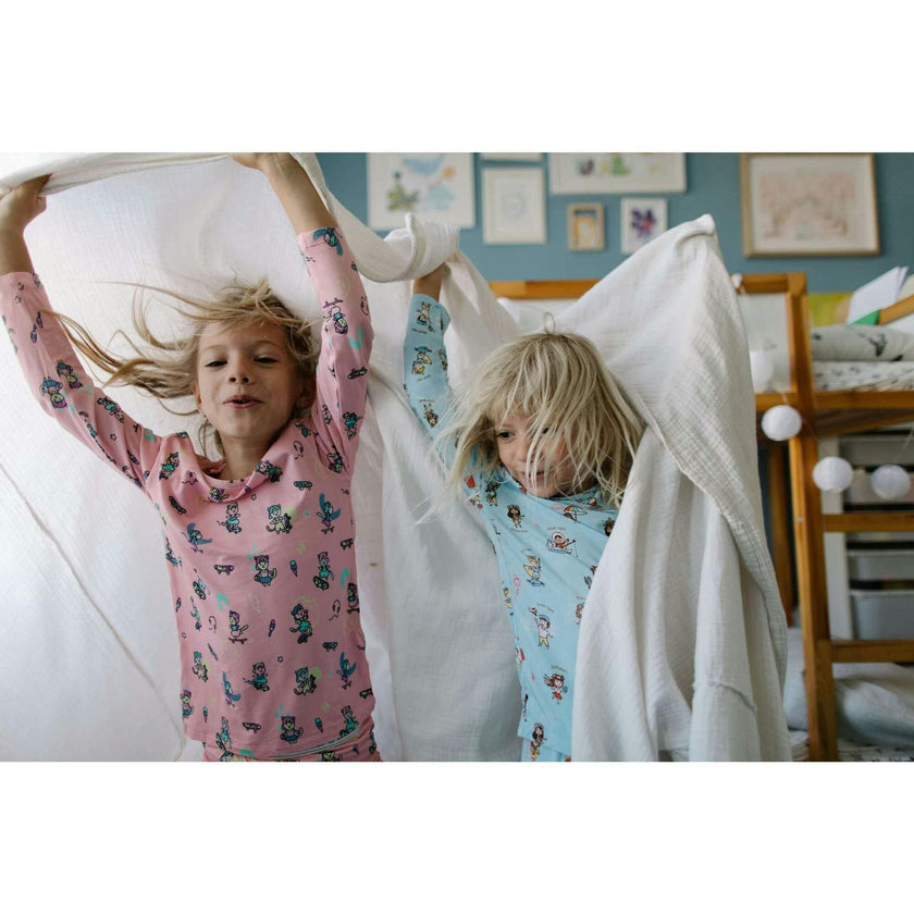 Skater Kitty Kids Bamboo Pajamas