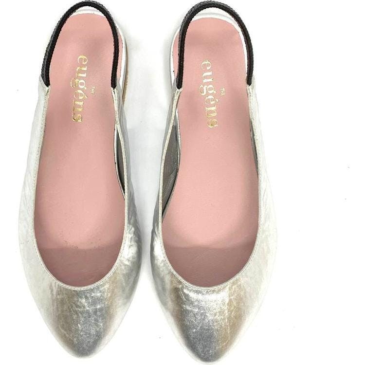 Stella Slingback Ballerina, Silver