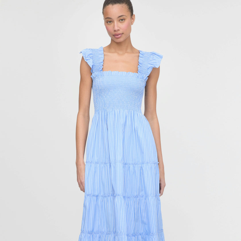 The Ellie Nap Dress - Blue Stripe