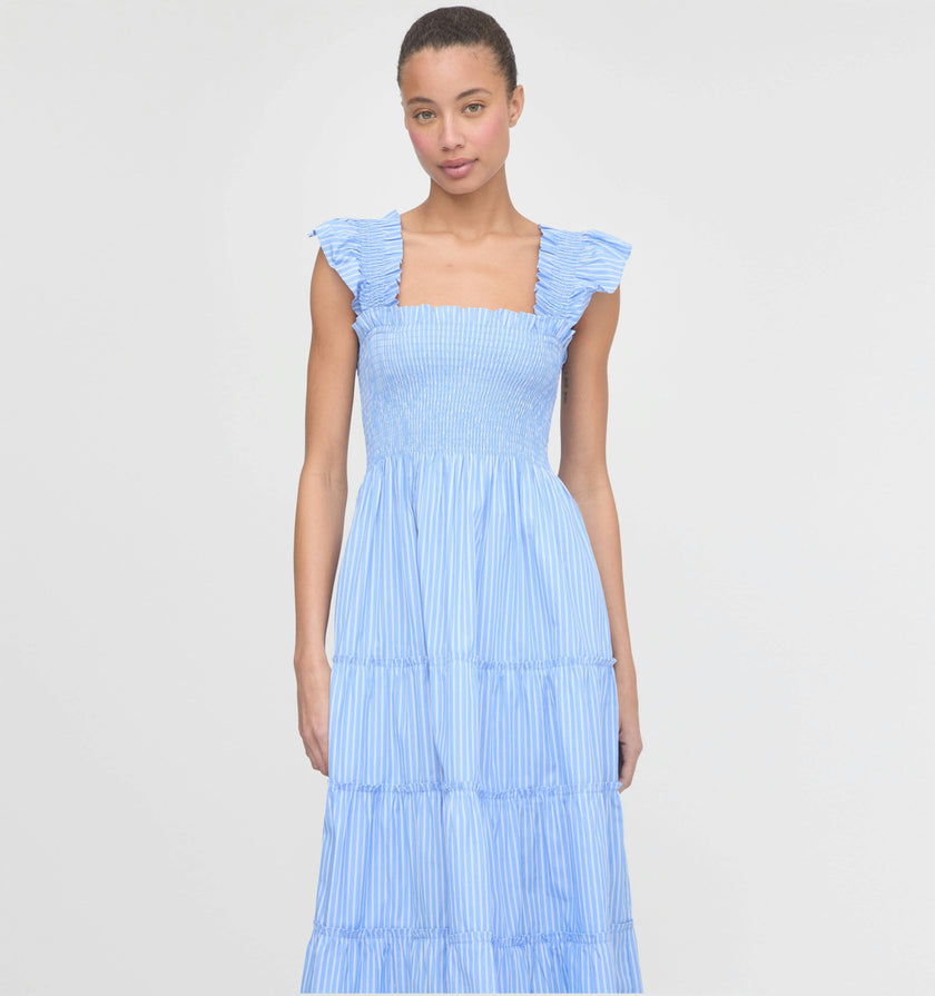 The Ellie Nap Dress - Blue Stripe