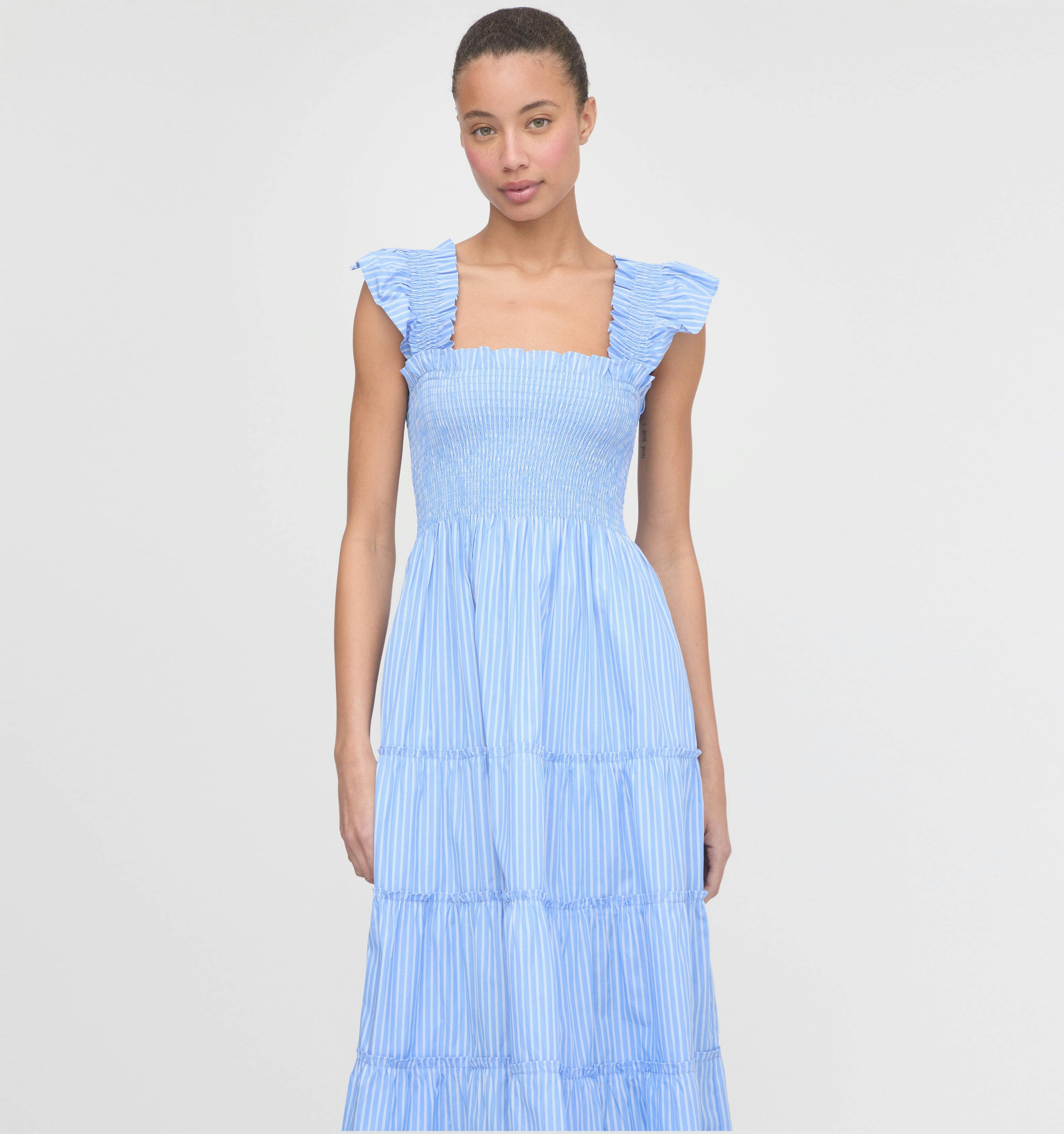 The Ellie Nap Dress - Blue Stripe