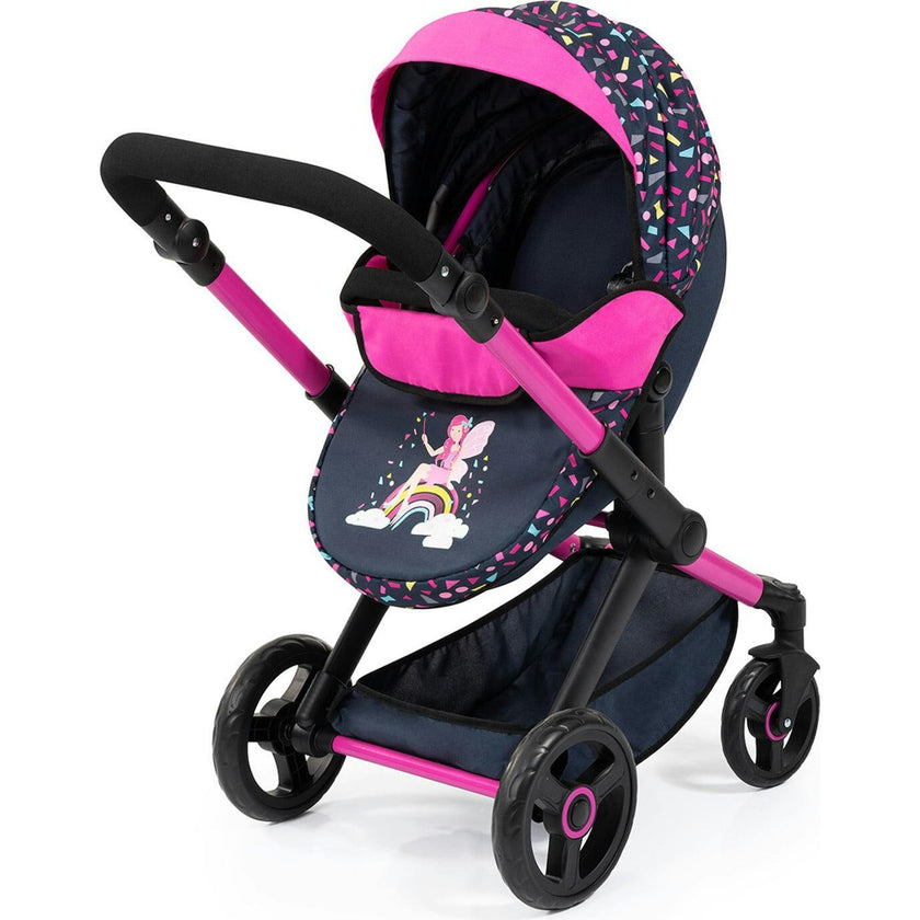Bayer Design Dolls: Pram Xeo - Shapes Navy & Pink
