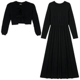 Eyelet Bow Robe Set