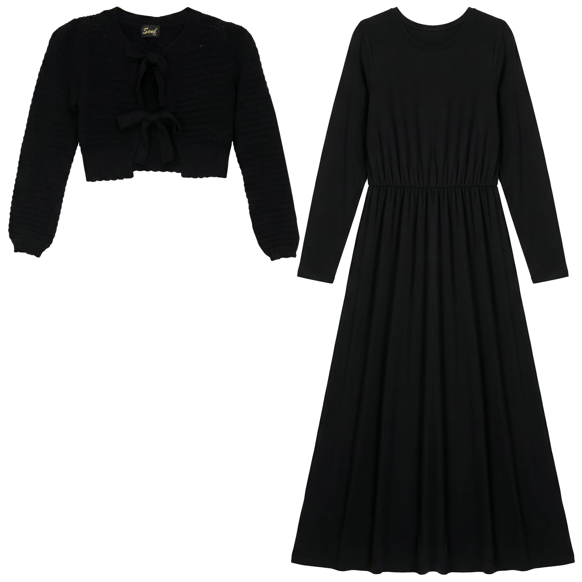 Eyelet Bow Robe Set