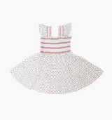 The Baby Ellie Nap Dress - White Poppy Half Drop