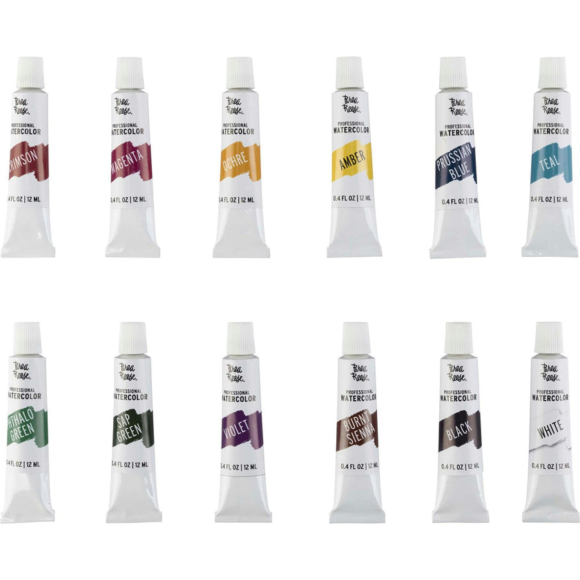 Professional Watercolor Paint Set: Jewel Tones