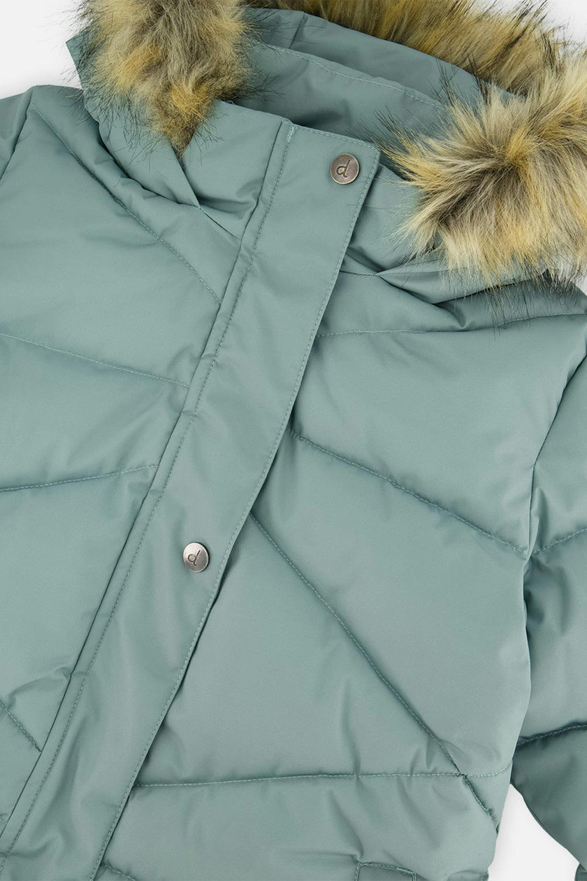 Long Winter Puffer Coat Sage Green
