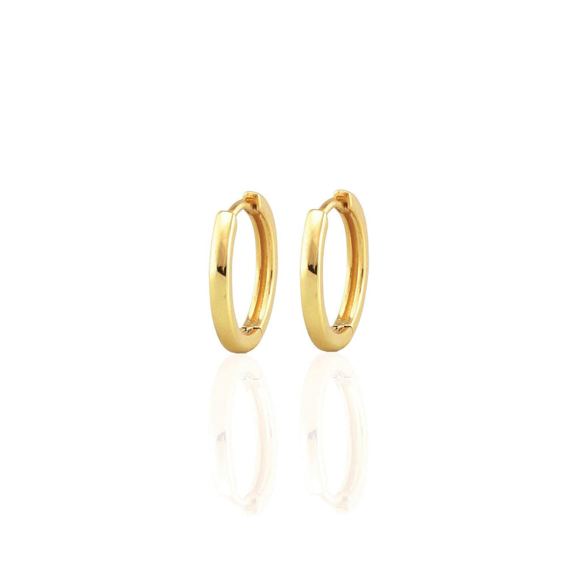 Sunny Side Hoop Earrings 18K Gold Vermeil